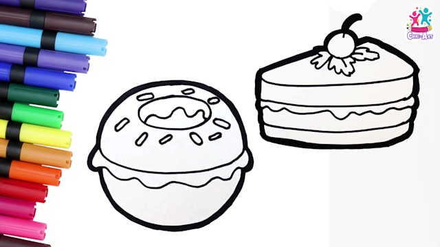 Donut & Pastry Drawing And Coloring