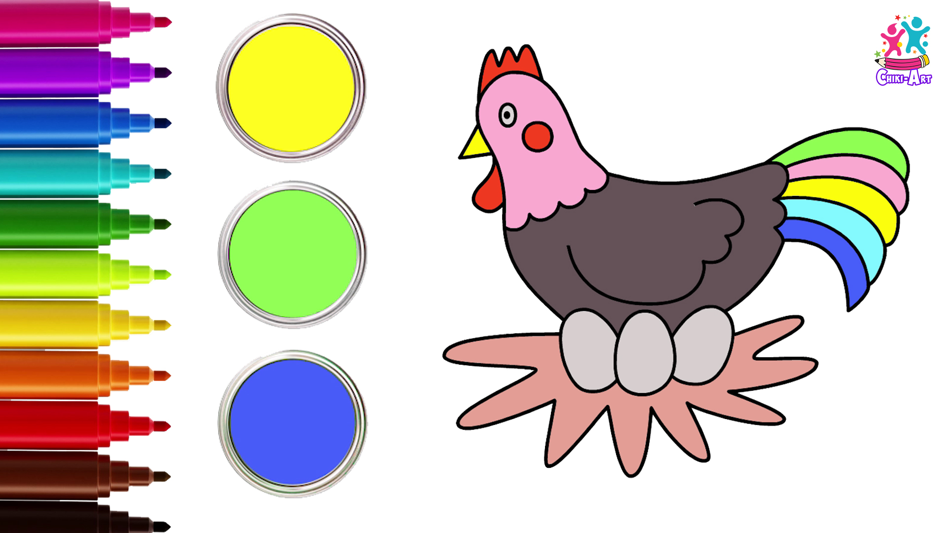 Premium Vector | Cute coloring for kids with hen picture vector  illustration of coloring book page lets color