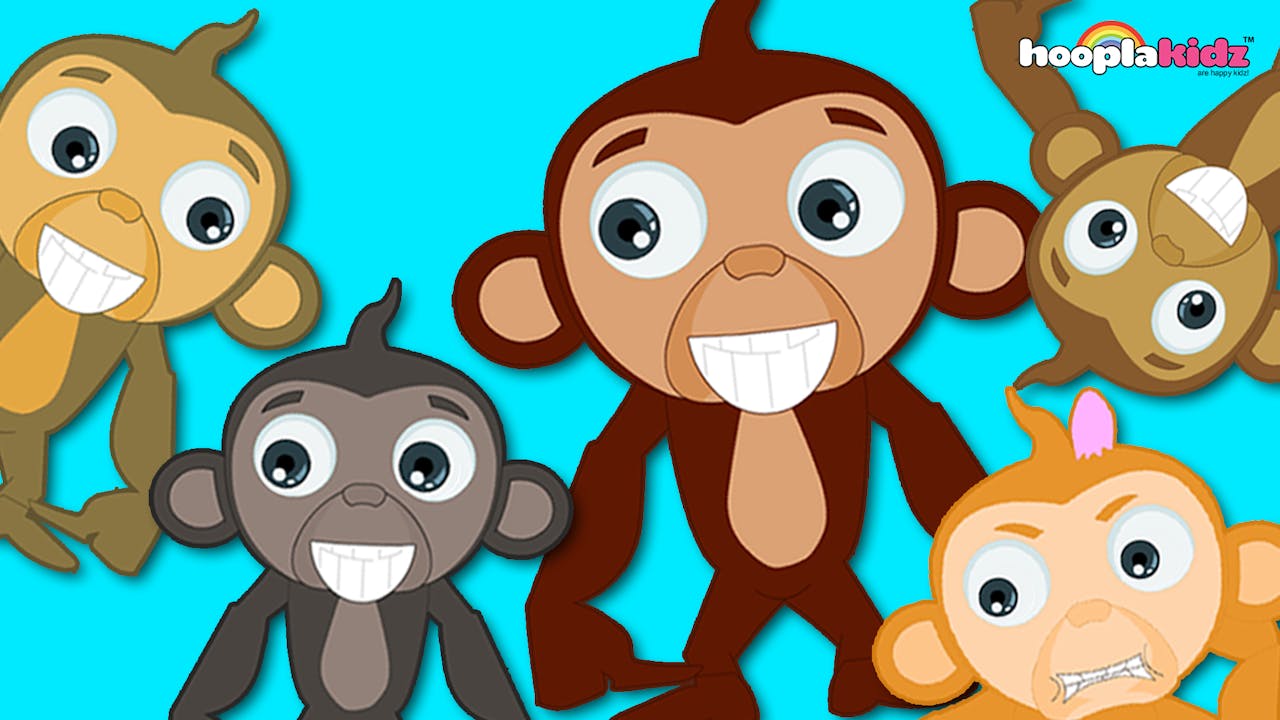 HooplaKidz - Five Little monkeys - HooplaKidz Plus - Fun and Educational  Videos