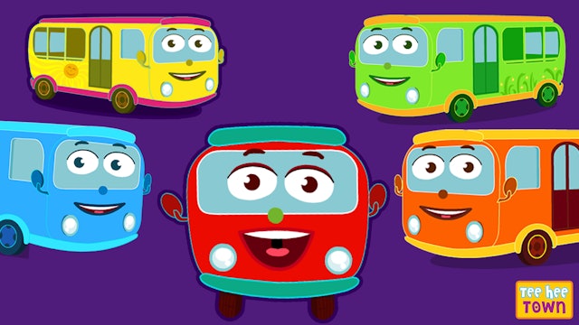 Teehee Town - Learn Colors with Wheels On The Bus Song