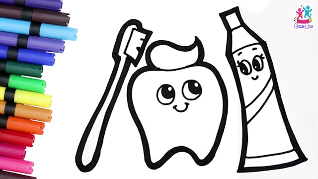 How To Draw Toothbrush And Toothpaste