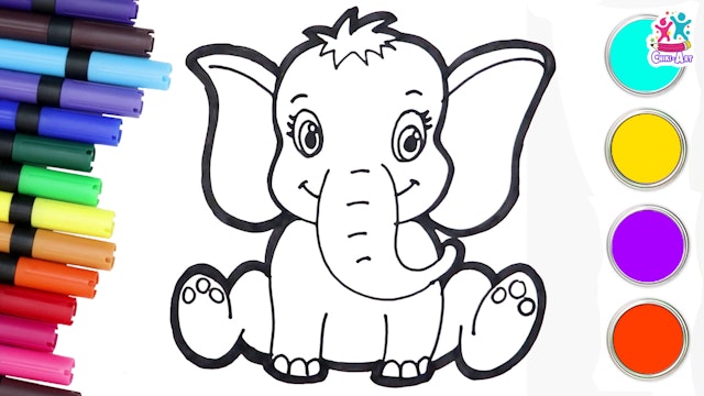 How To Draw Baby Elephant