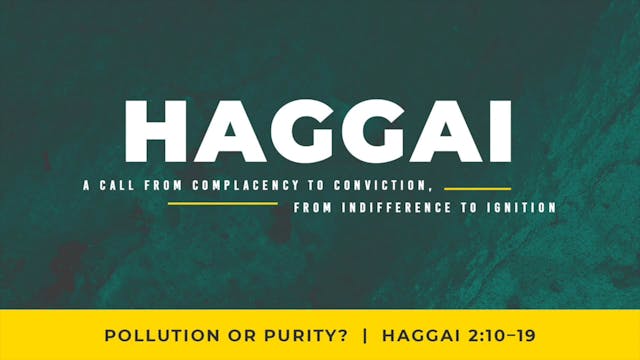 Haggai // Pollution Or Purity?