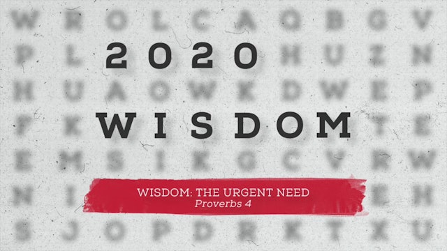 2020 Wisdom // Wisdom: The Urgent Need