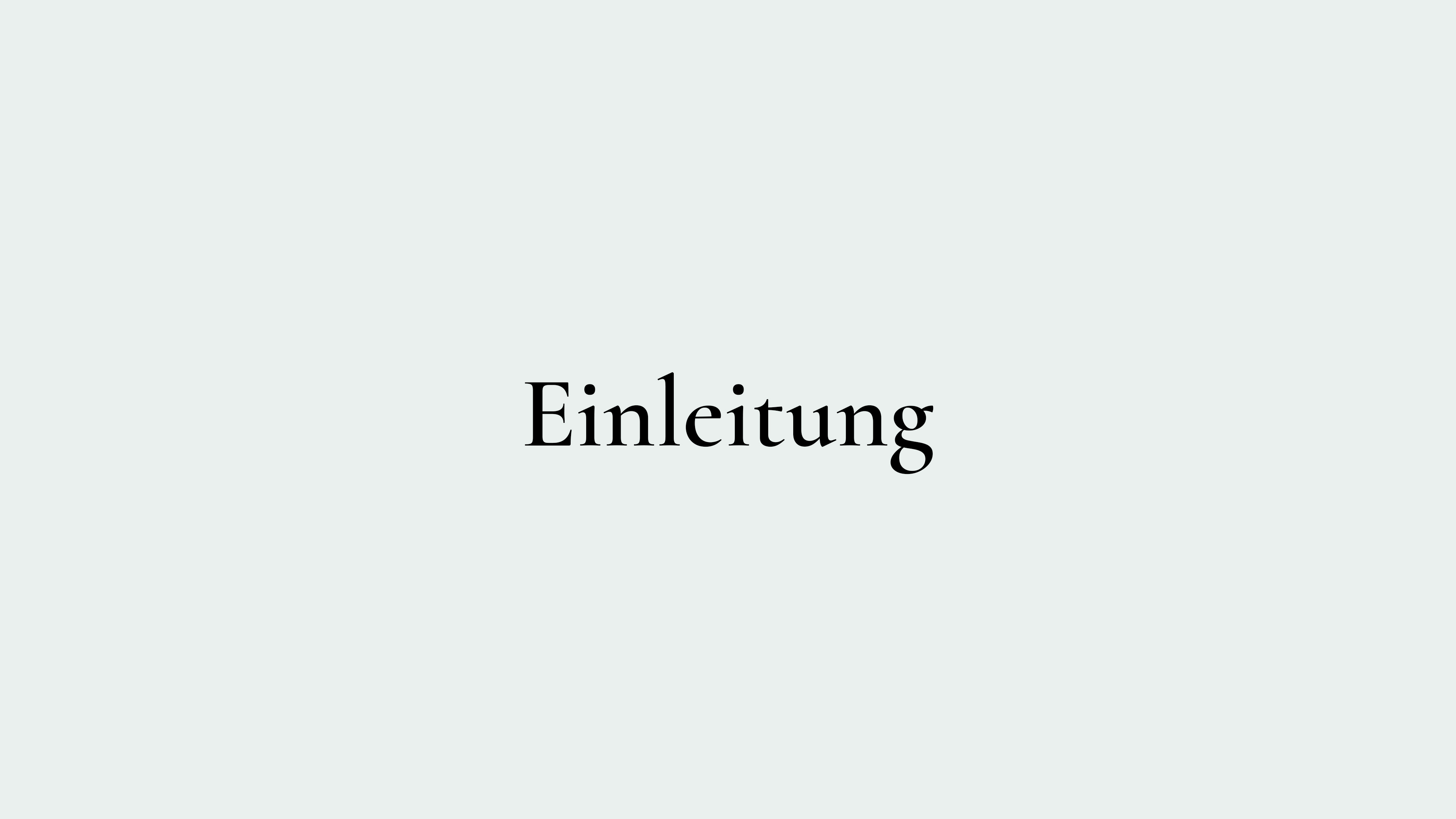 Einleitung