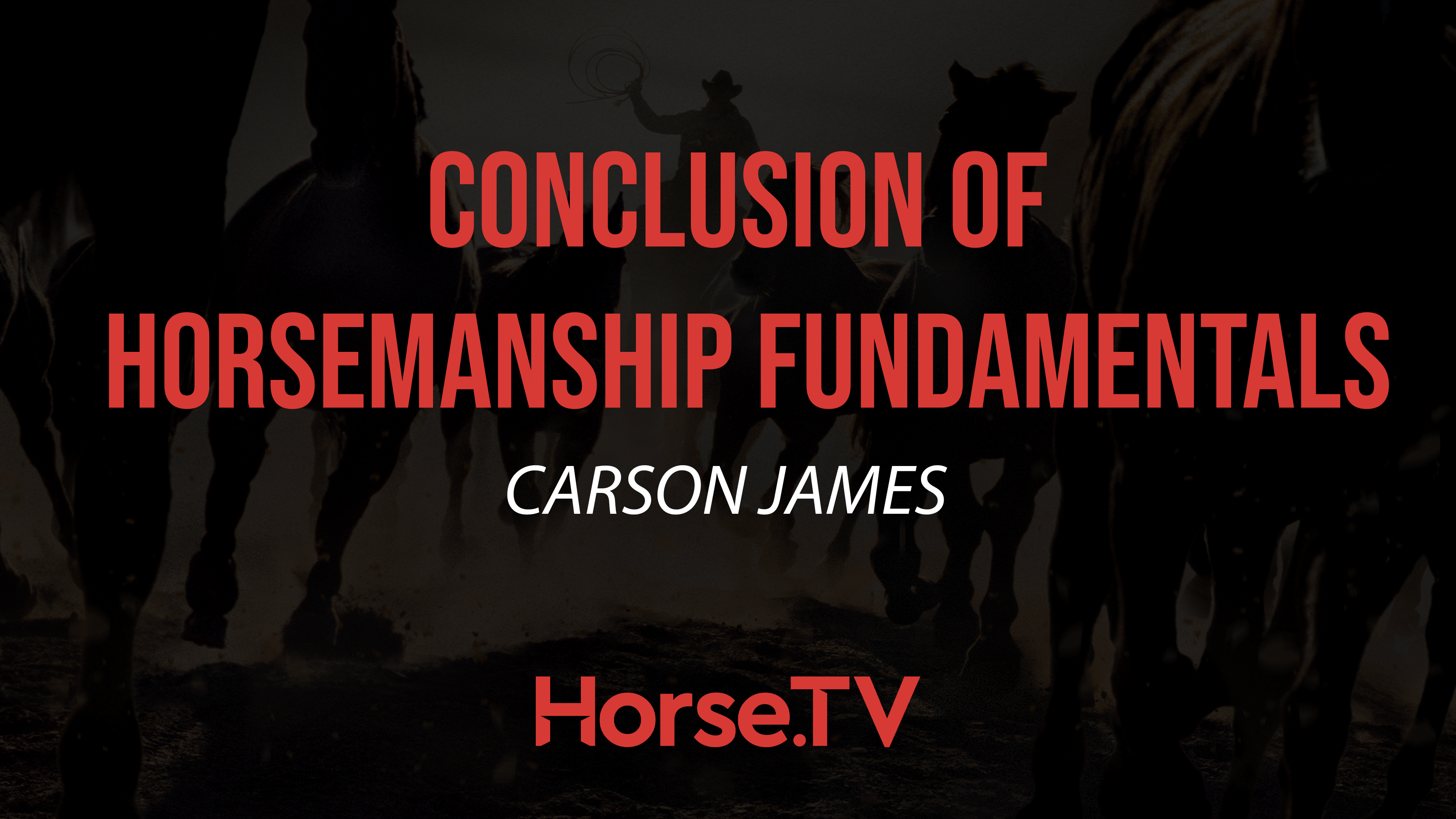 Conclusion of Horsemanship Fundamentals 