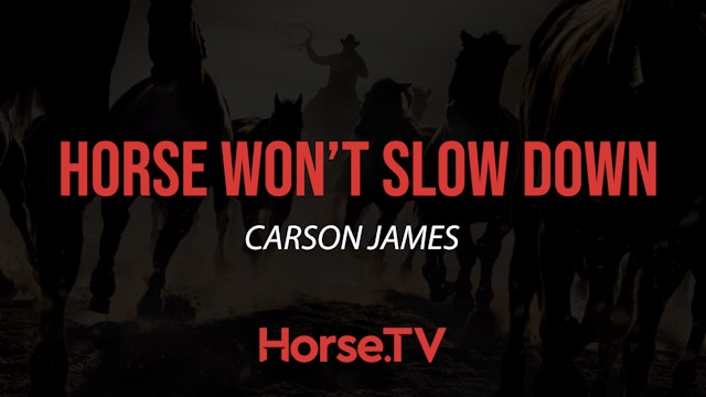 Horse Won't Slow Down