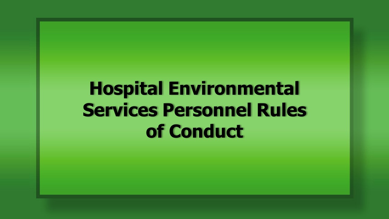 Hospital EVS training Videos Video