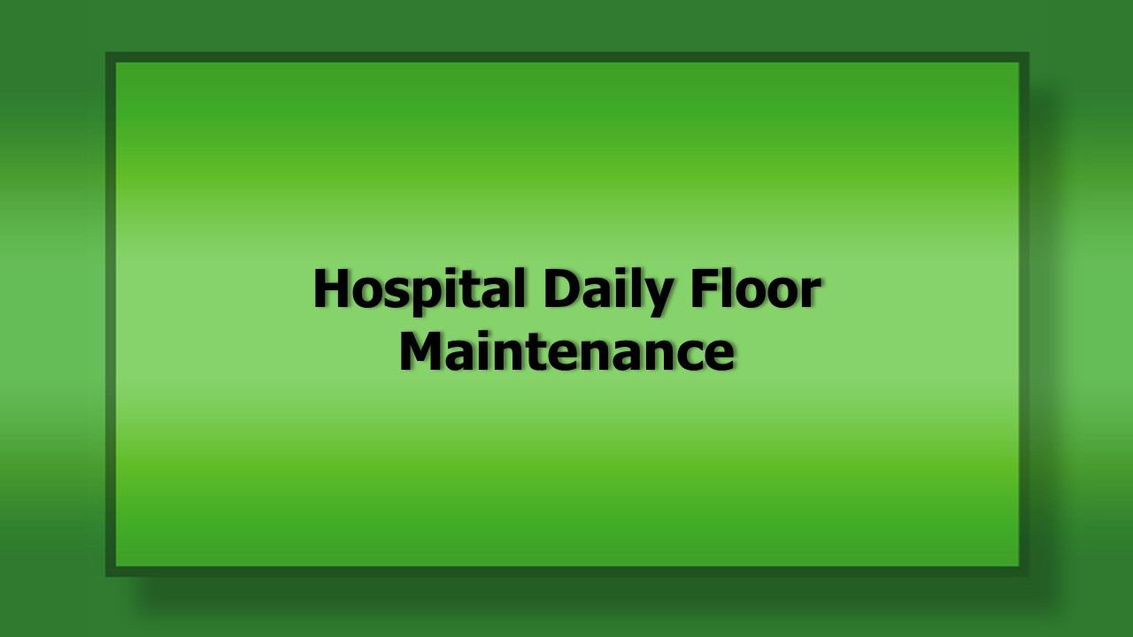 Hospital EVS training Videos Video