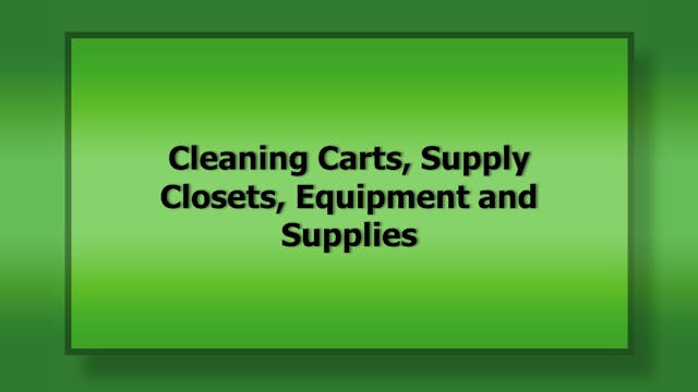1056 Cleaning Carts, Supply Closets, ...