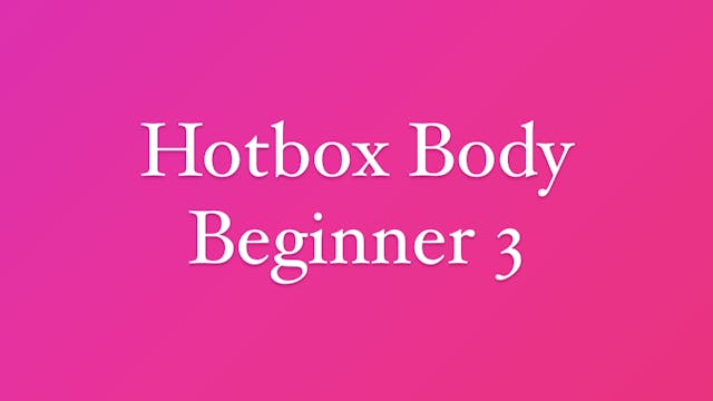 Beginner Workout - Week 3