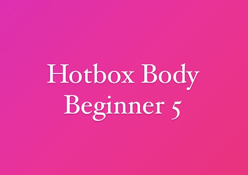 Beginner Series - Week 5