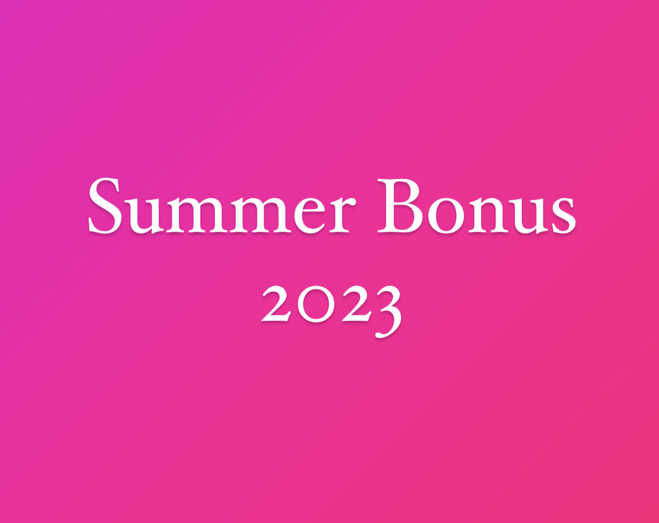 Summer Bonus 2023