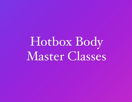 Weekly Master Classes