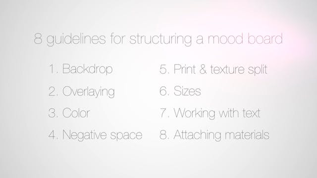 09 Eight guidelines for structuring a Mood Board