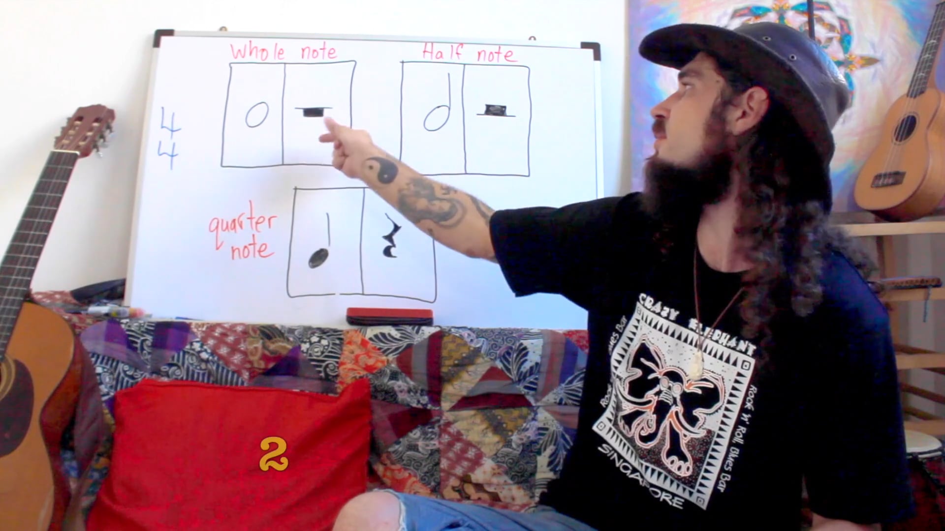 2. Whole, Half & Quarter Note