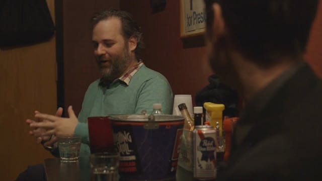 Bobcat Goldthwait and Dan Harmon backstage, Atlanta