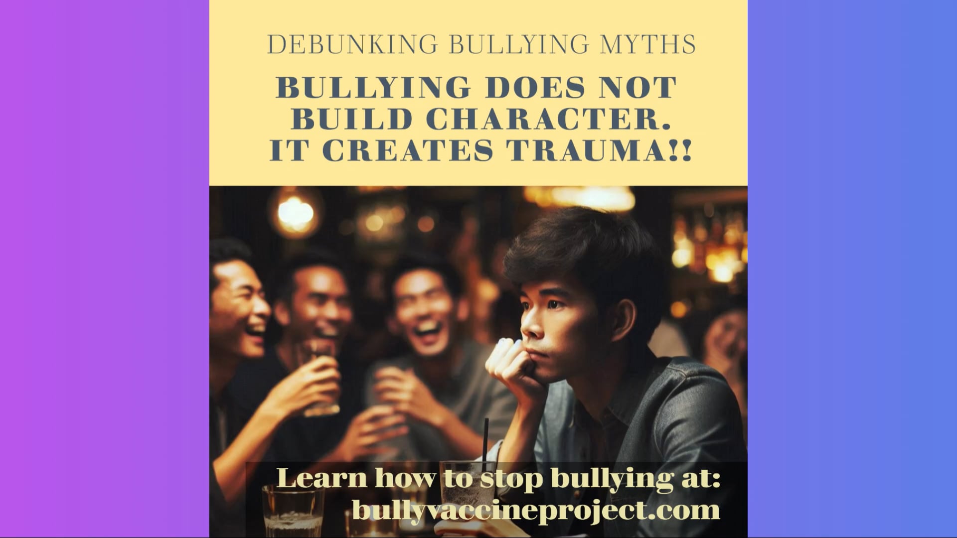 Bullying Does Not Build Character. It Creates Trauma