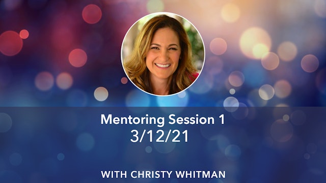 Christy Mentoring #1 3-12-21