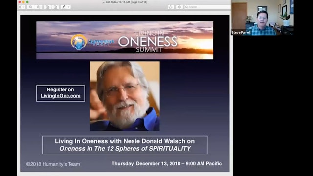 LIO 2018 12 Spheres - Neale Donald Walsch - on Spirituality