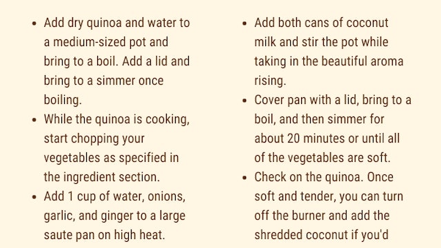 Creamy Coconut Curry with Quinoa 2