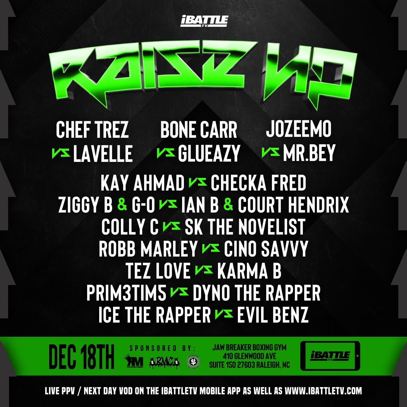 RAISE UP **LIVE PPV**