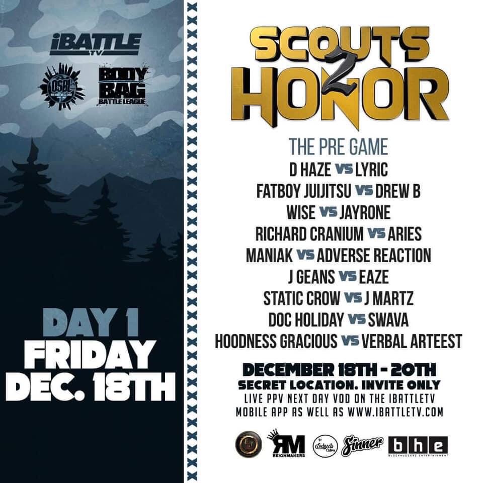 SCOUT'S HONOR 2 - PREGAME - FRIDAY - PPV AND VOD 12/18