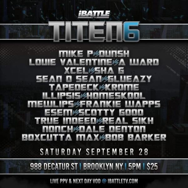 TITEN6 - Saturday, September 28th - PPV AND VOD