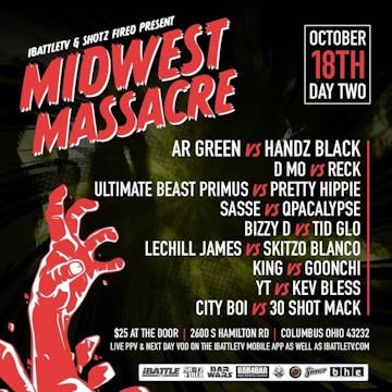 MIDWEST MASSACRE DAY 2 SUN ***LIVE PP...