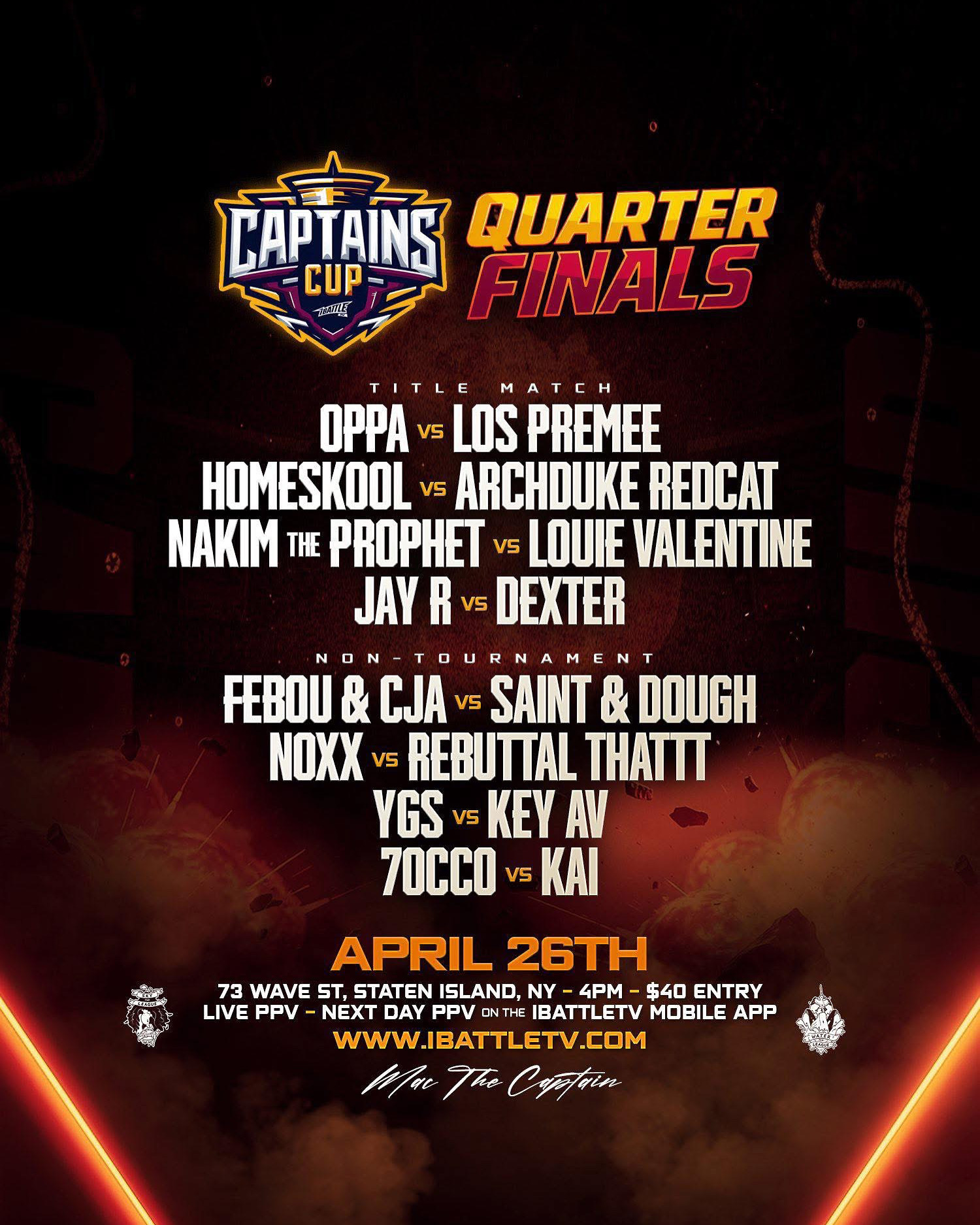 Captain's Cup 2024 Quarter-Finals