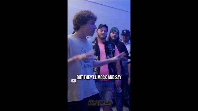 Nerdy rapper shoulder checks his opp!...