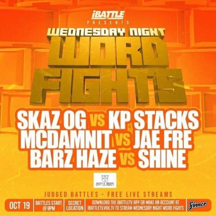 WEDNESDAY NIGHT WORD FIGHTS - 10/19