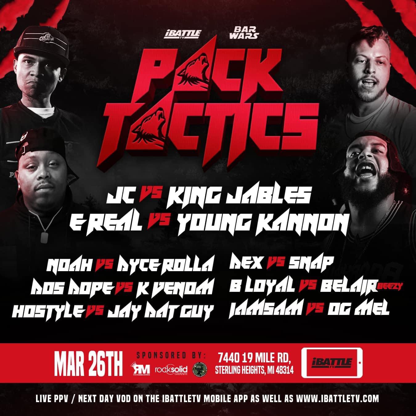 PACK TACTICS - 3/26 PPV