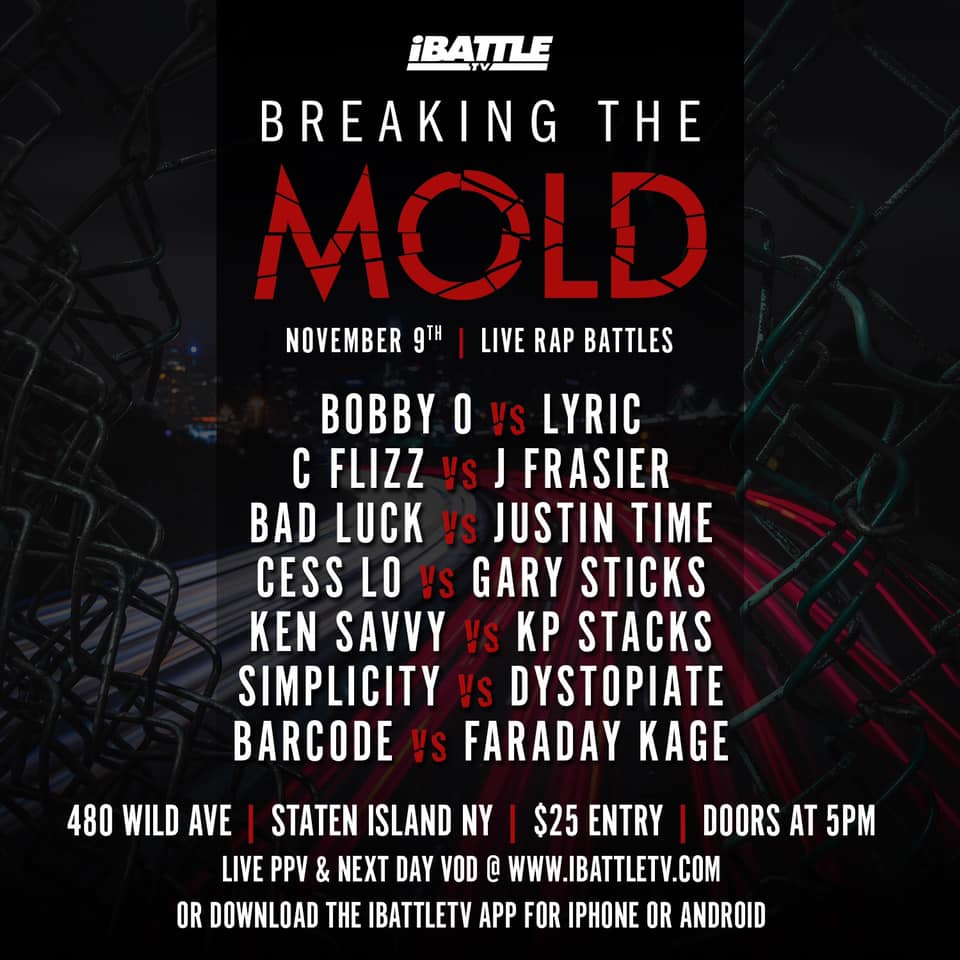 BREAK THE MOLD  - Saturday 11/9 - PPV AND VOD