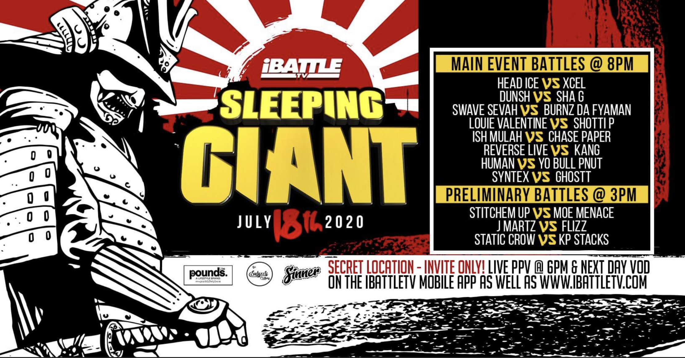 SLEEPING GIANT ***LIVE PPV***