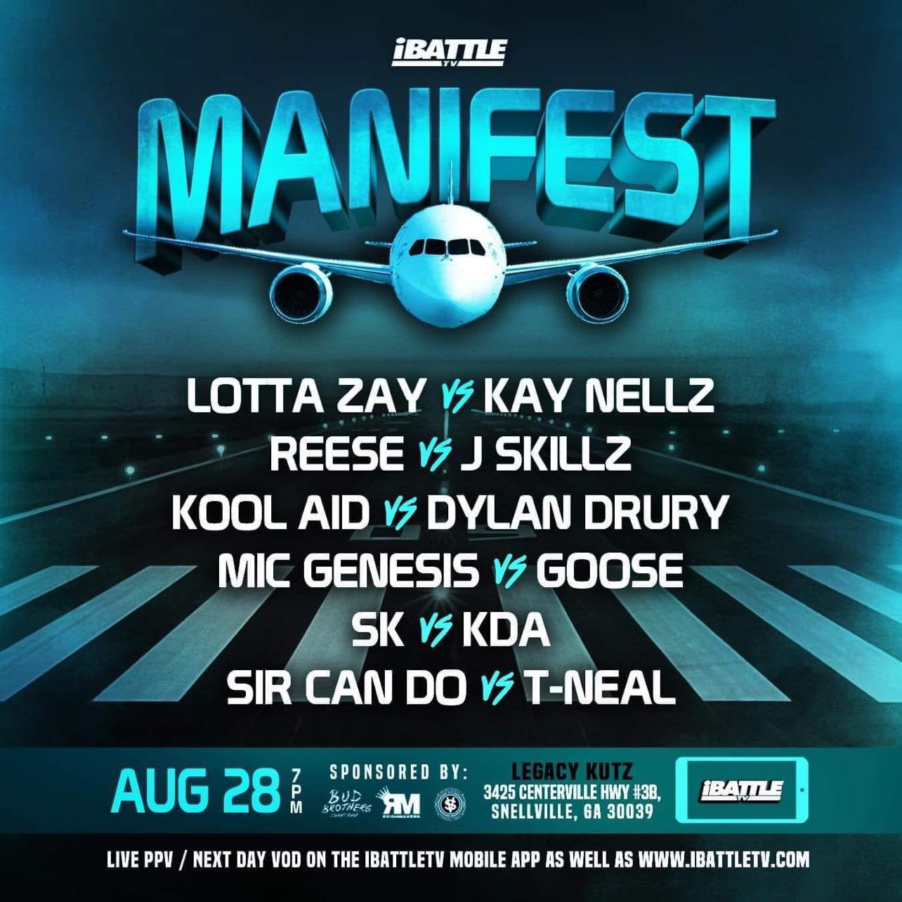 MANIFEST 8/28 - LIVE PPV - VOD