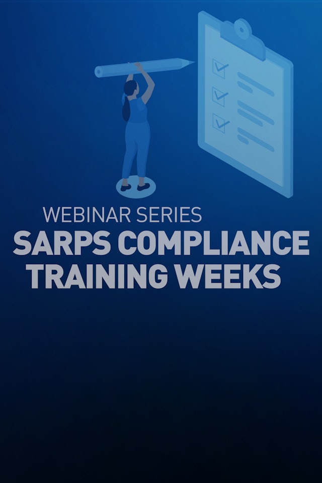 SARPs Compliance Training Weeks