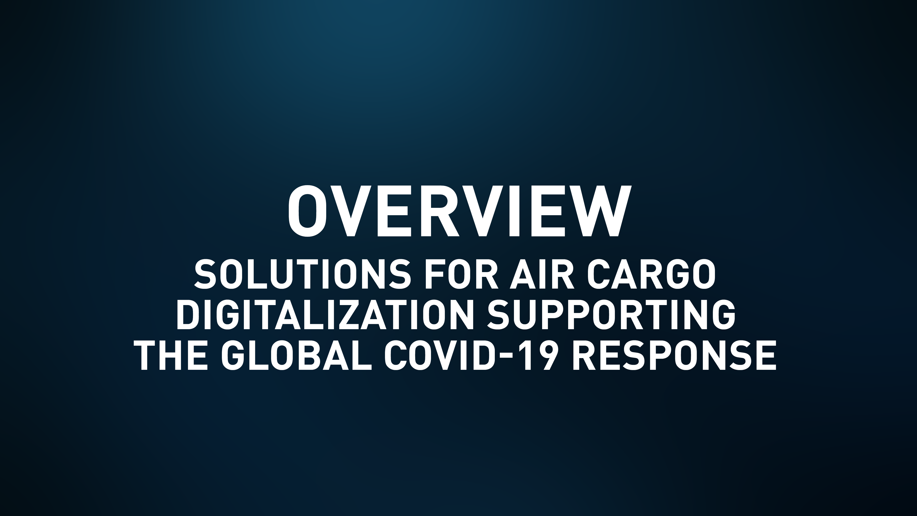 Presentation Slides - Overview Solutions