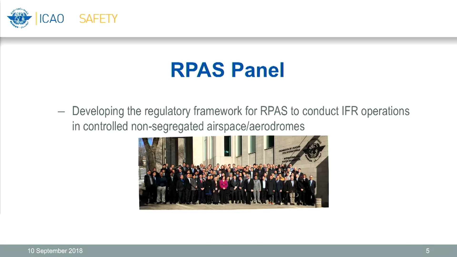 RPAS Regulatory Framework Standards development to implementation