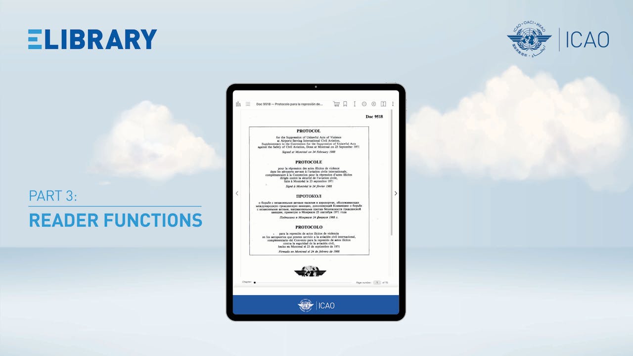 How to use eLibrary Reader - ICAO TV