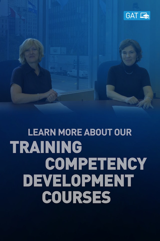 Learn more about our Training Competency Development Courses