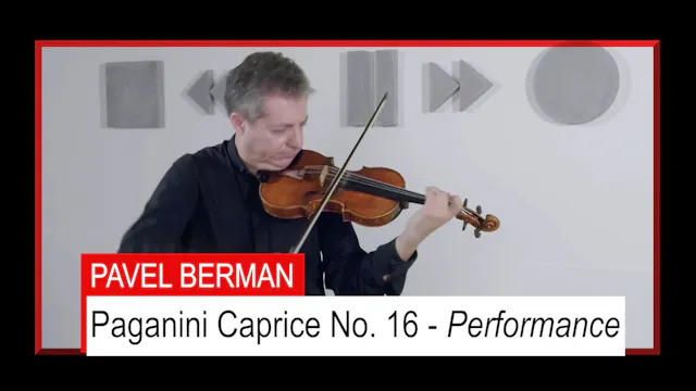 Paganini Caprice No. 16 - Performance