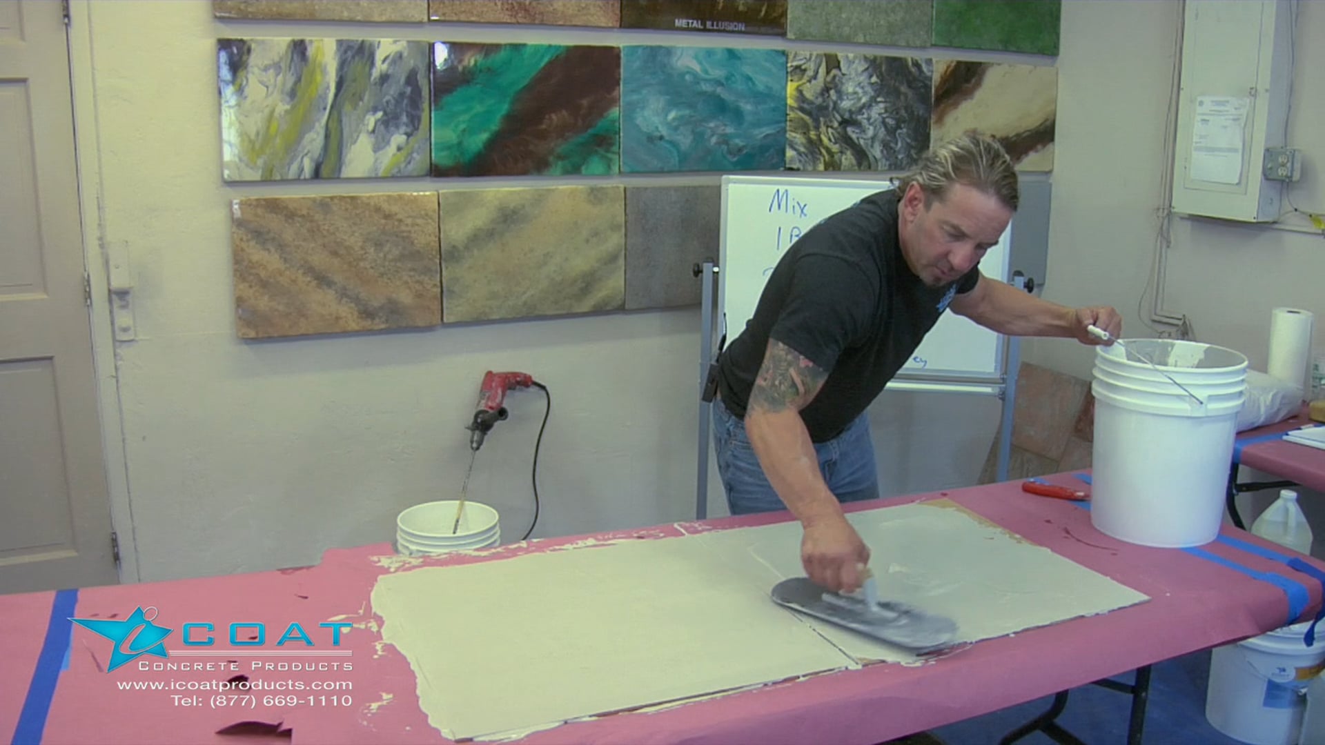 6. Base Coat on Sample Boards