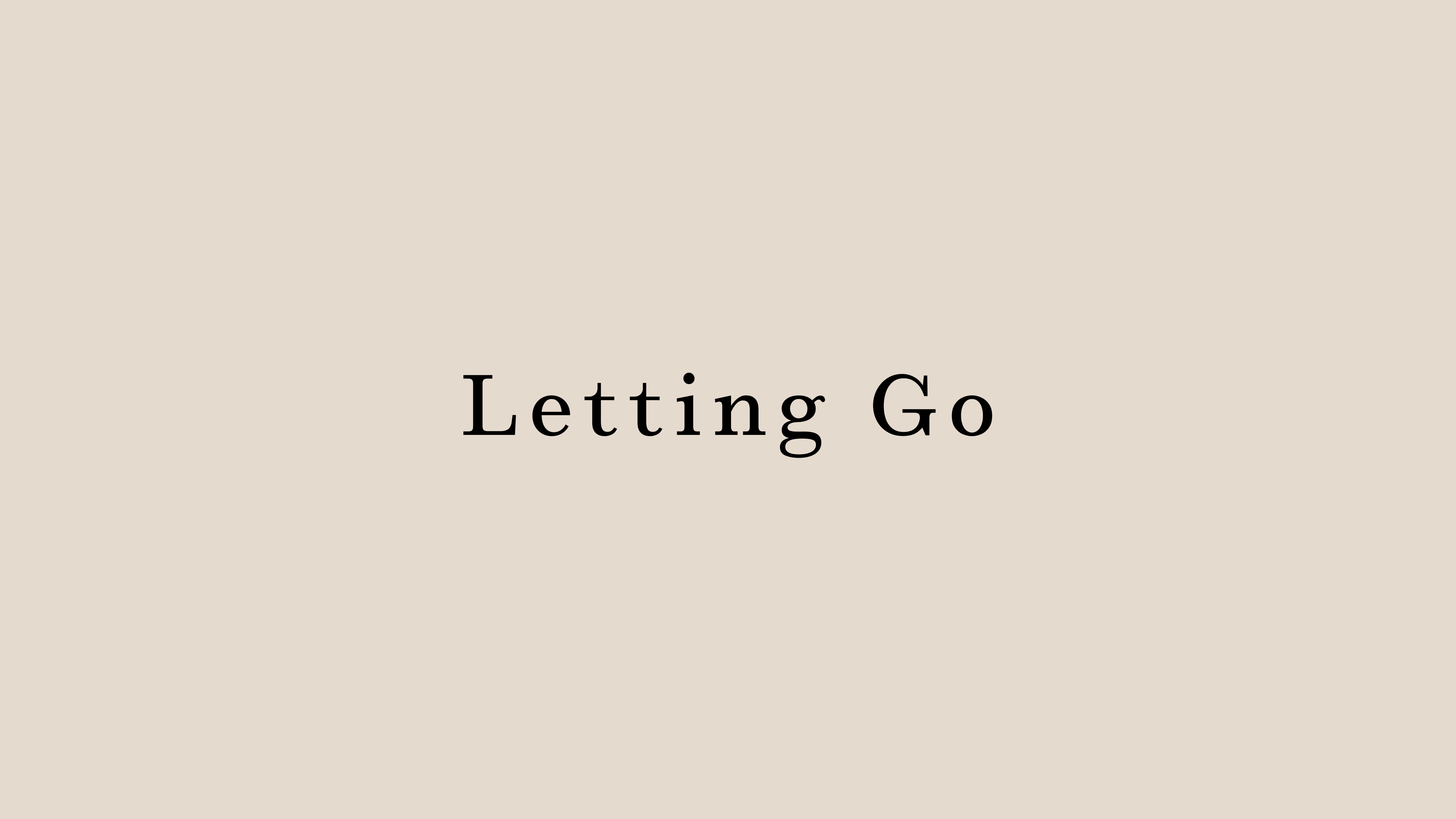 Letting Go by Megumi Sasaki