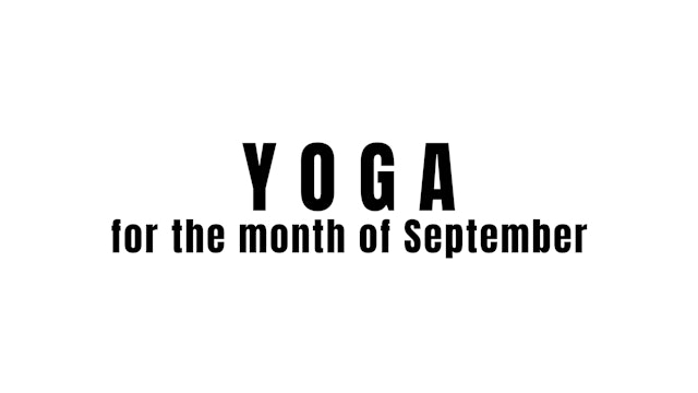 Yoga for the month of September