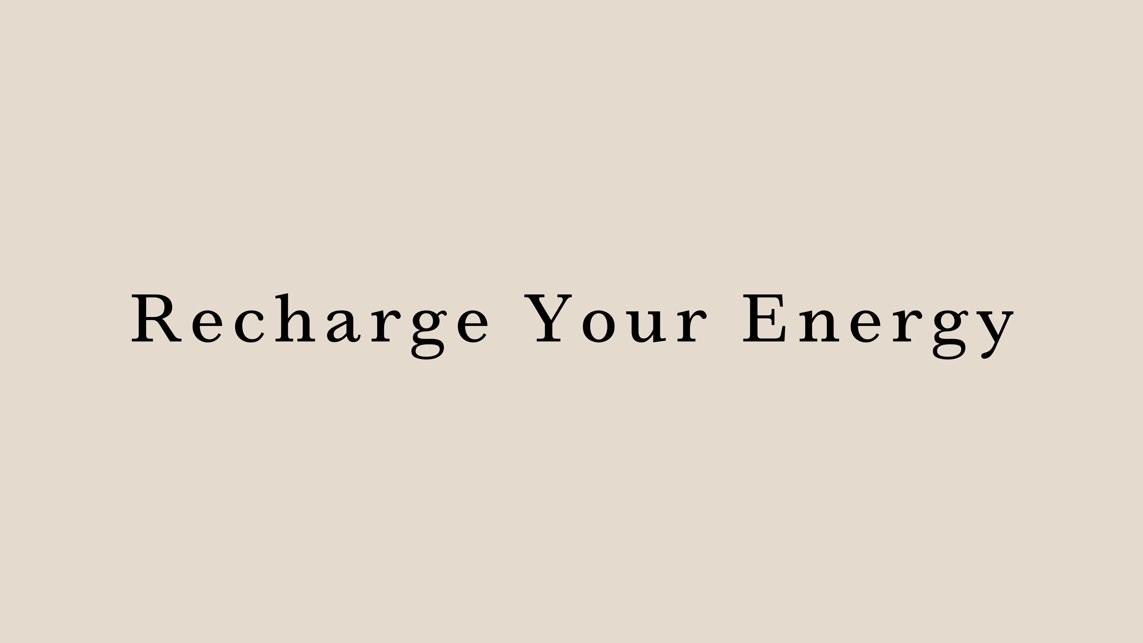 Recharge your energy by Juri Ko