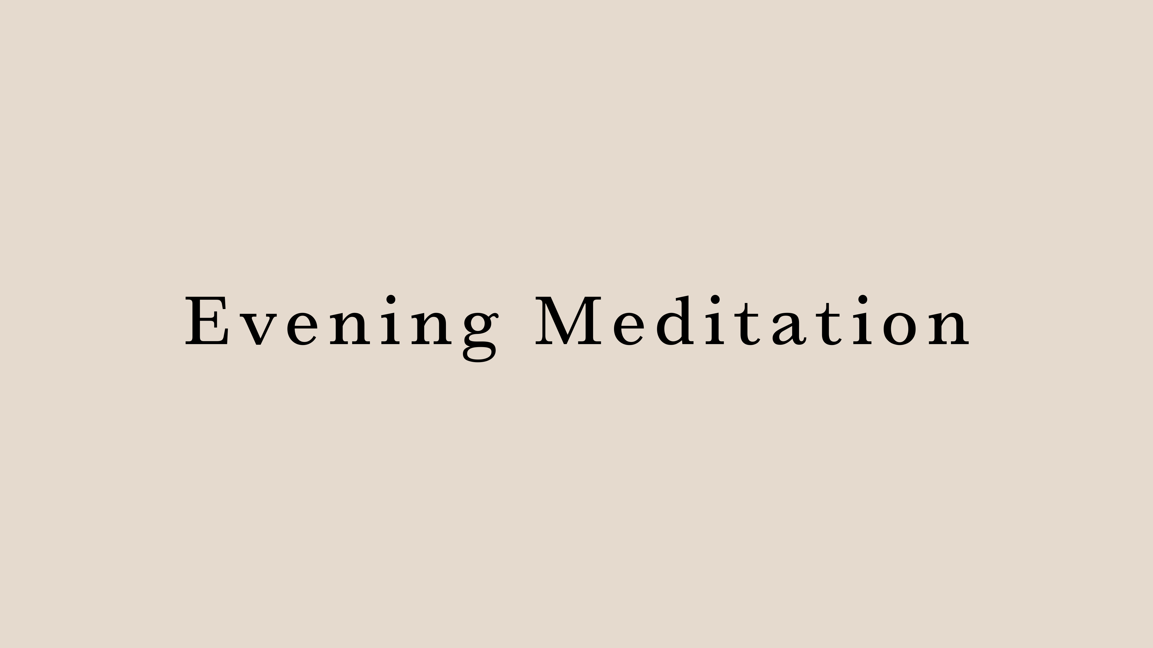 Evening Meditation by Hanako Tomita
