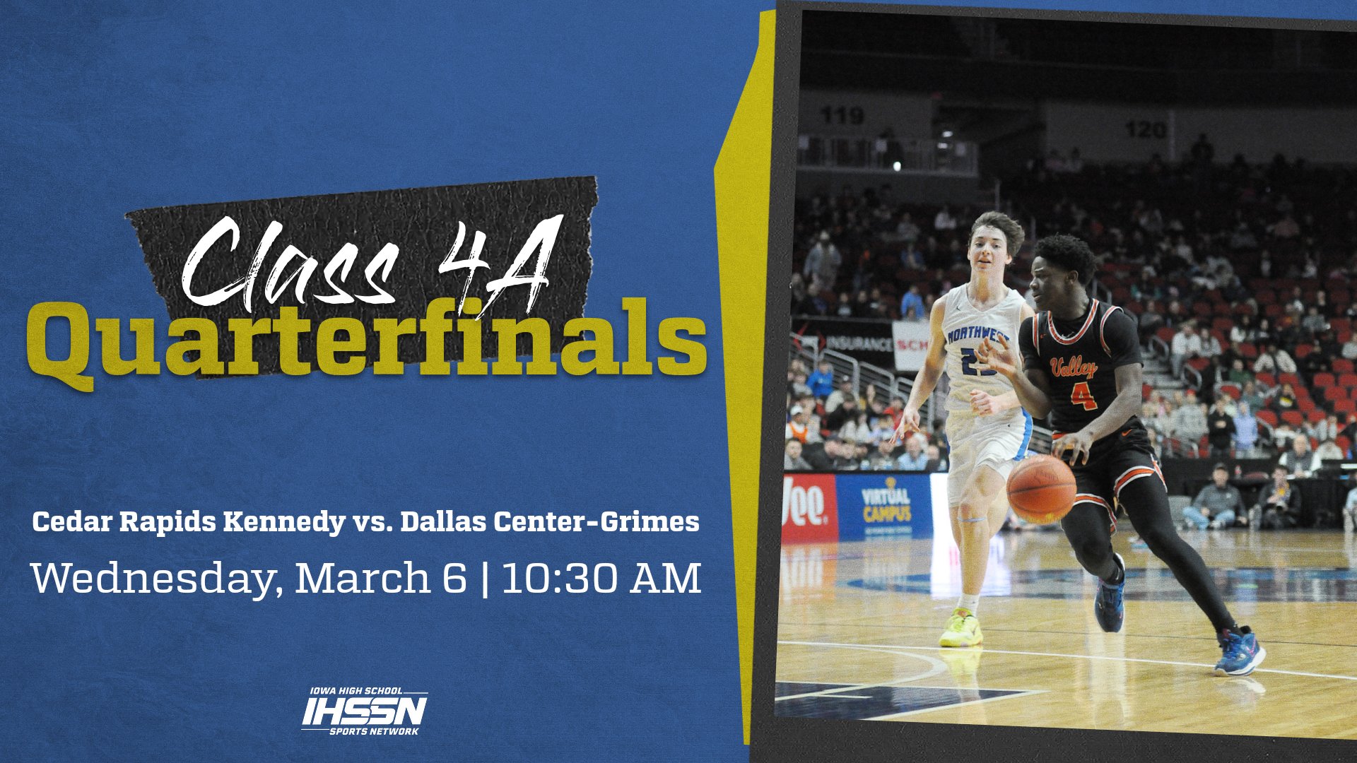 Basketball: 2024, Class 4A Quarterfinals - CR Kennedy vs. Dallas Center-Grimes