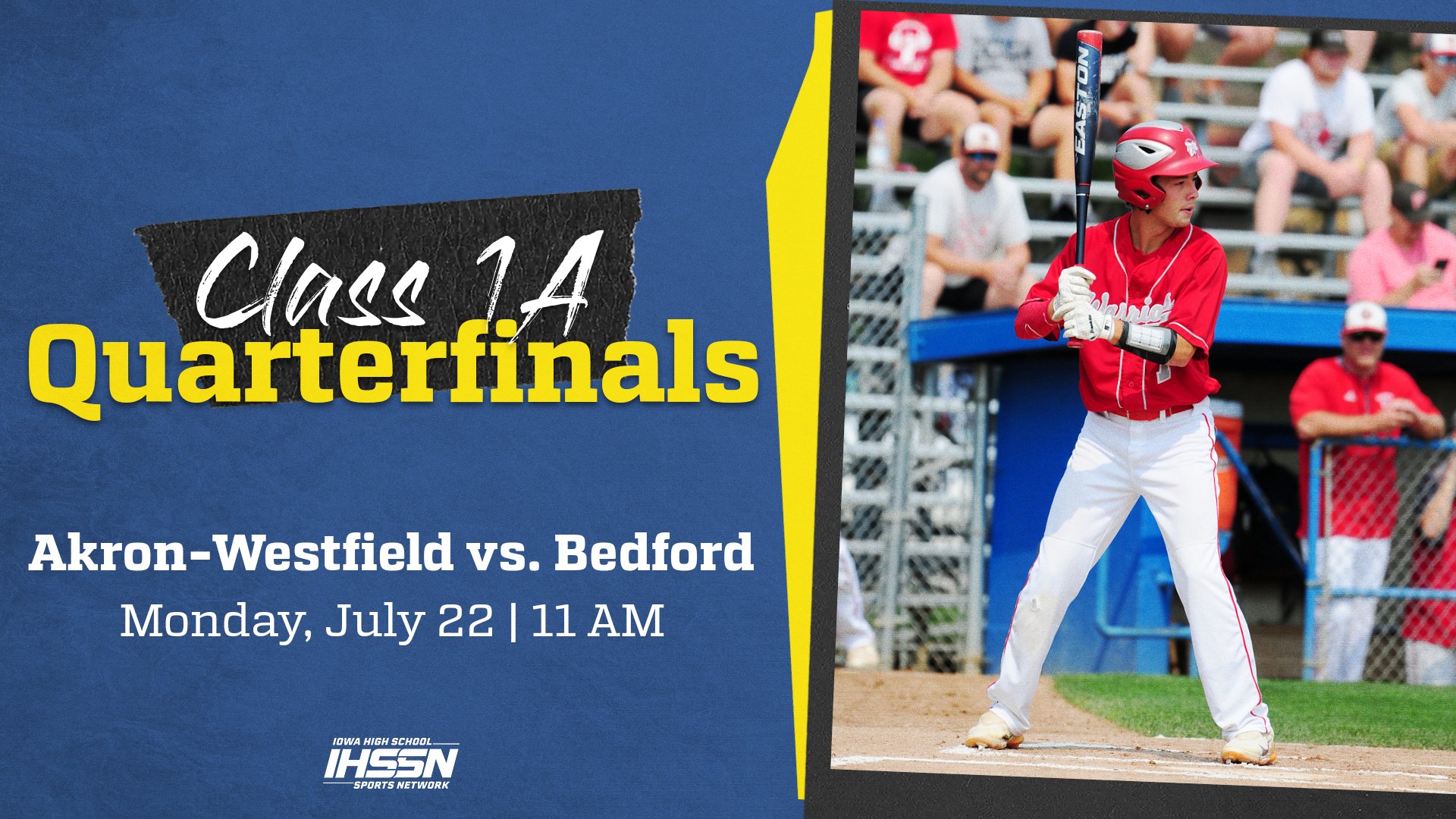 Baseball: 2024, Class 1A Quarterfinals - Akron Westfield vs. Bedford