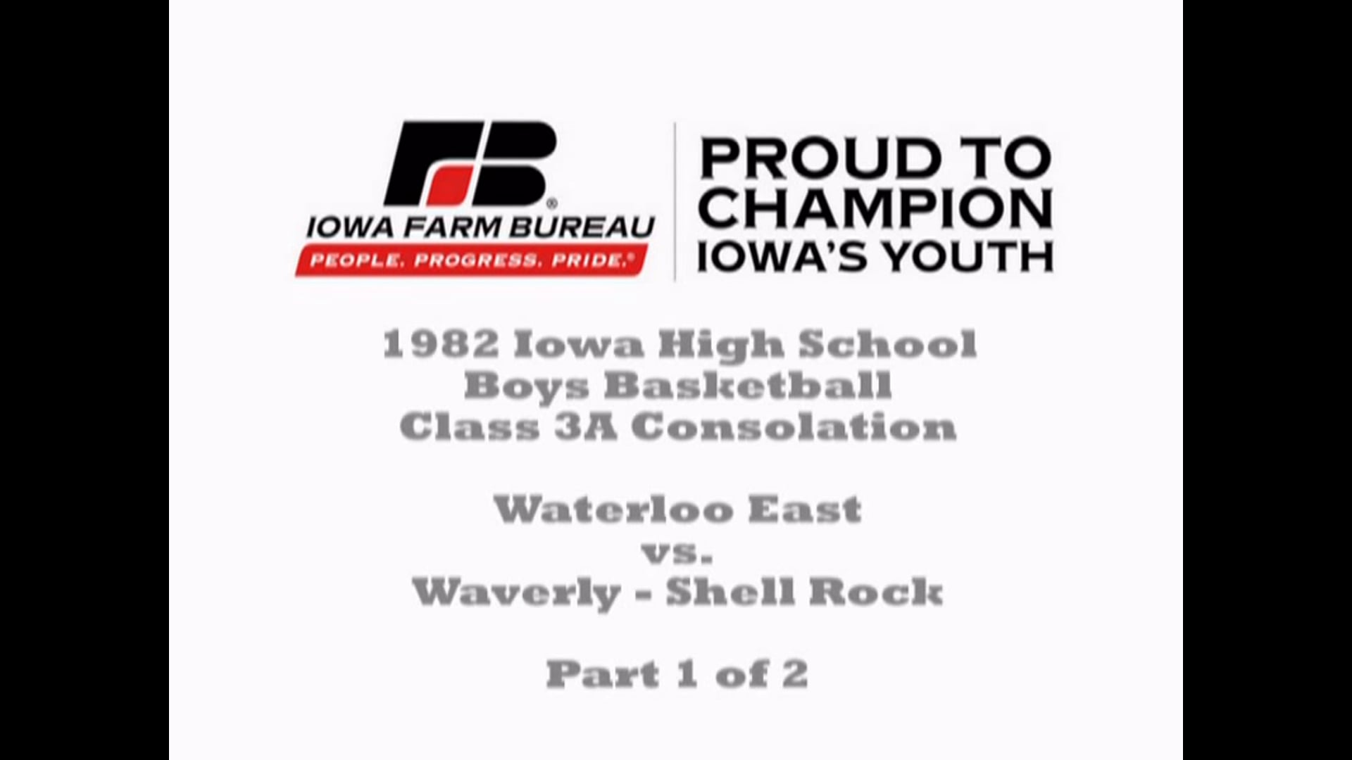 1982 3A Basketball Consolation: Waterloo East vs. Waverly - Shell Rock, Pt 1